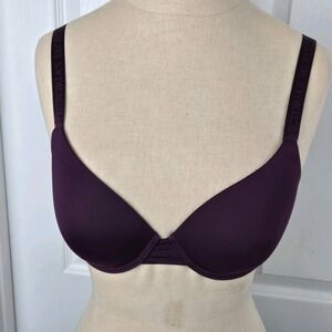 Victoria's Secret T-shirt Lightly Lined Demi Bra Purple Size 34C Lingerie‎ Logo